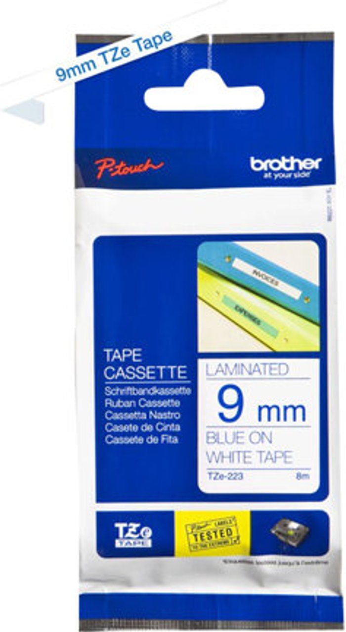 Currys Business | Brother Brother TZe-223 - laminated tape - 1 cassette(s) - Roll (0.9 cm x 8 m) Brother Brother TZe-223 - laminated tape - 1 cassette(s) - Roll (0.9 cm x 8 m)
