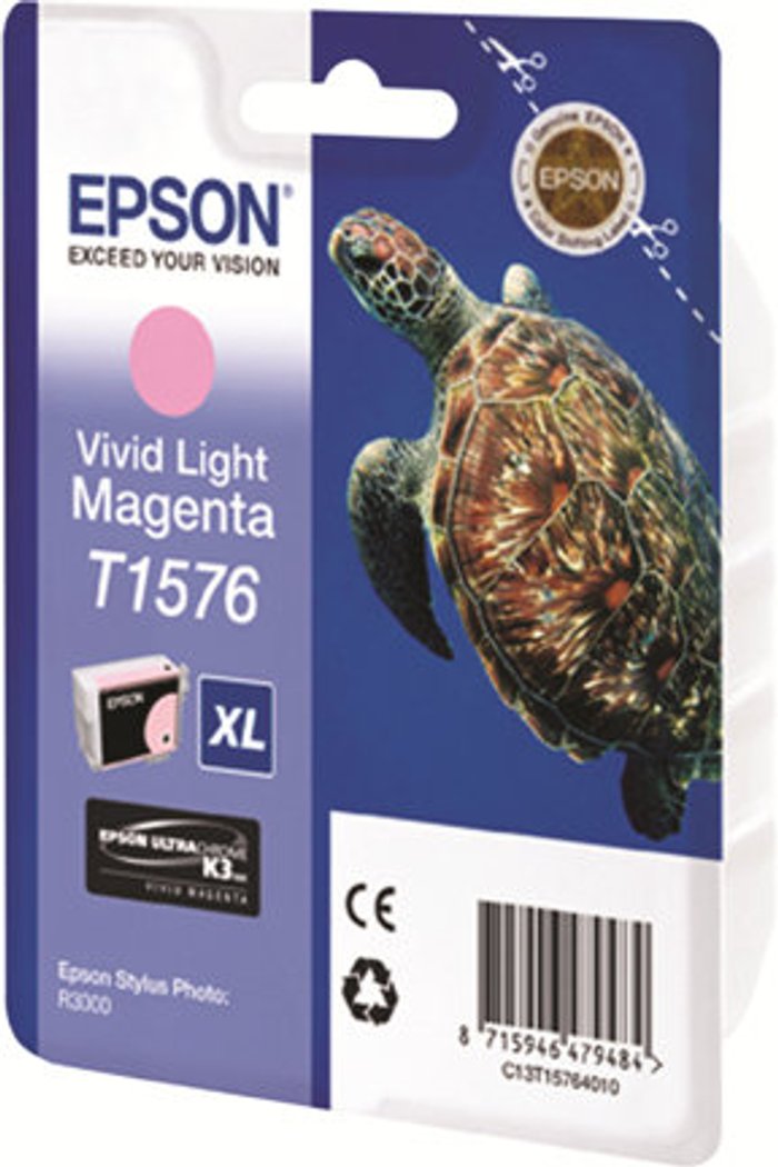 Currys Business | Epson Epson T1576 - vivid light magenta - original - ink cartridge Epson Epson T1576 - vivid light magenta - original - ink cartridge