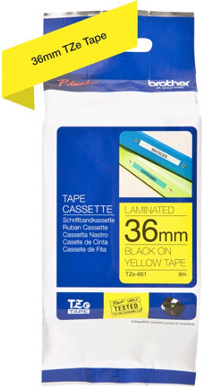 Currys Business | Brother Brother TZe-661 - laminated tape - 1 cassette(s) - Roll (3.6 cm x 8 m) Brother Brother TZe-661 - laminated tape - 1 cassette(s) - Roll (3.6 cm x 8 m)