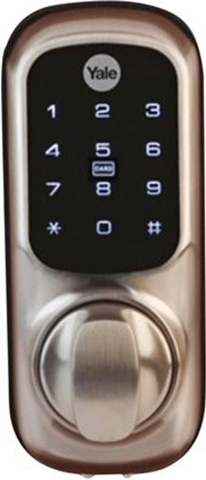 Currys Business | Yale Yale Keyless Nightlatch Connected Ready Smart Lock - No Module - Satin Nickel Yale Yale Keyless Nightlatch Connected Ready Smart Lock - No Module - Satin Nickel