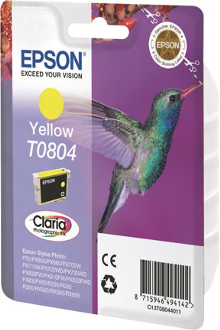 Currys Business | Epson Epson T0804 - yellow - original - ink cartridge Epson Epson T0804 - yellow - original - ink cartridge