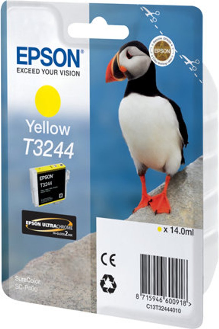 Currys Business | Epson Epson T3244 Ink Cartridge Ultra Chrome 2 Puffin Yellow C13T3244010 Epson Epson T3244 Ink Cartridge Ultra Chrome 2 Puffin Yellow C13T3244010