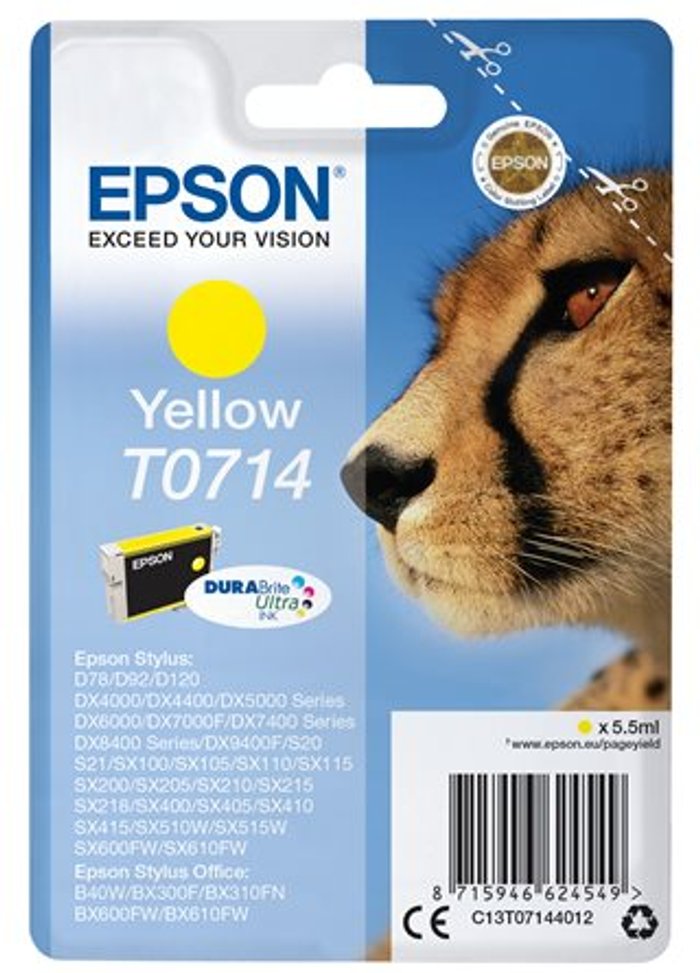 Currys Business | Epson Epson T0714 - yellow - original - ink cartridge Epson Epson T0714 - yellow - original - ink cartridge