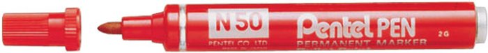Currys Business | Pentel Pentel N50 Permanent Bullet Marker Broad Red 12 Pack N50-B Pentel Pentel N50 Permanent Bullet Marker Broad Red 12 Pack N50-B