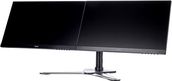 Currys Business | Iiyama Iiyama DS1002D-B1 stand - adjustable arm - for 2 monitors - black Iiyama Iiyama DS1002D-B1 stand - adjustable arm - for 2 monitors - black