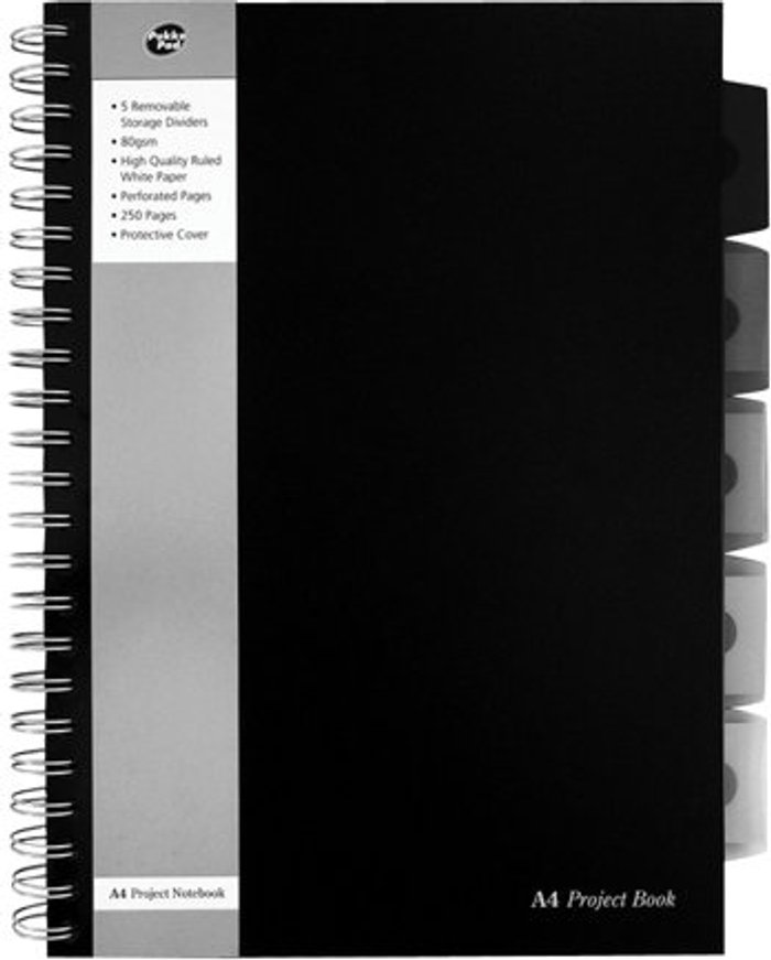 Currys Business | Pukka Pukka Pad Polypropylene Ruled Project Book A4 (Pack of 3) SBPROBA4 Pukka Pukka Pad Polypropylene Ruled Project Book A4 (Pack of 3) SBPROBA4