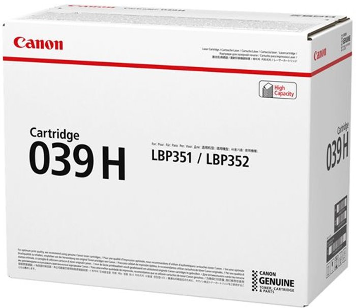Currys Business | Canon Canon 039H Black Toner Cartridge High Capacity 0288C001 Canon Canon 039H Black Toner Cartridge High Capacity 0288C001