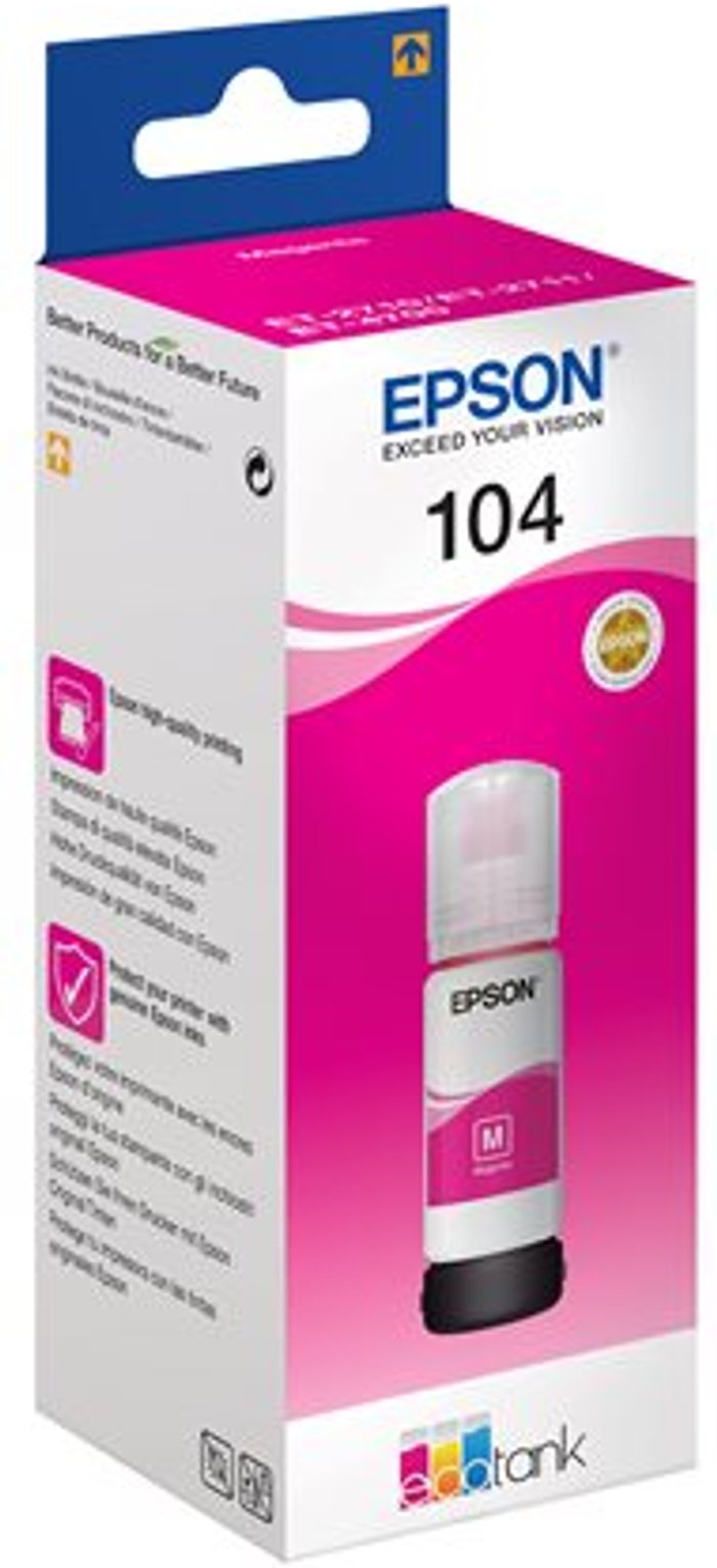 Currys Business | Epson EPSON 104 Ecotank Magenta Ink Bottle Epson EPSON 104 Ecotank Magenta Ink Bottle
