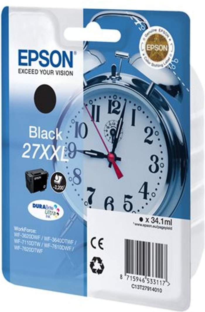 Currys Business | Epson Epson 27XXL - XL - black - original - ink cartridge Epson Epson 27XXL - XL - black - original - ink cartridge
