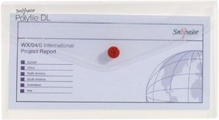 Currys Business | SNOPAKE Snopake Polyfile - document wallet - for 110 x 220 mm - capacity: 30 sheets - clear (pack of 5) SNOPAKE Snopake Polyfile - document wallet - for 110 x 220 mm - capacity: 30 sheets - clear (pack of 5)