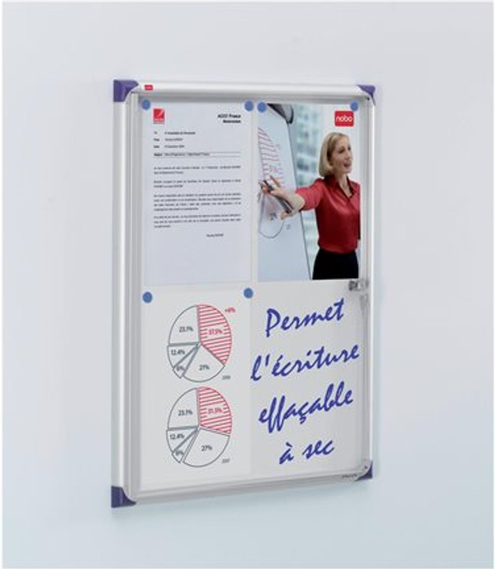 Currys Business | ACCO-REXEL Nobo Extra enclosed bulletin board - 450 x 630 mm - white ACCO-REXEL Nobo Extra enclosed bulletin board - 450 x 630 mm - white