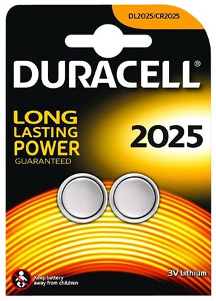 Currys Business | Duracell DURACELL DL2025/CR2025/ECR2025 Lithium Batteries Duracell DURACELL DL2025/CR2025/ECR2025 Lithium Batteries