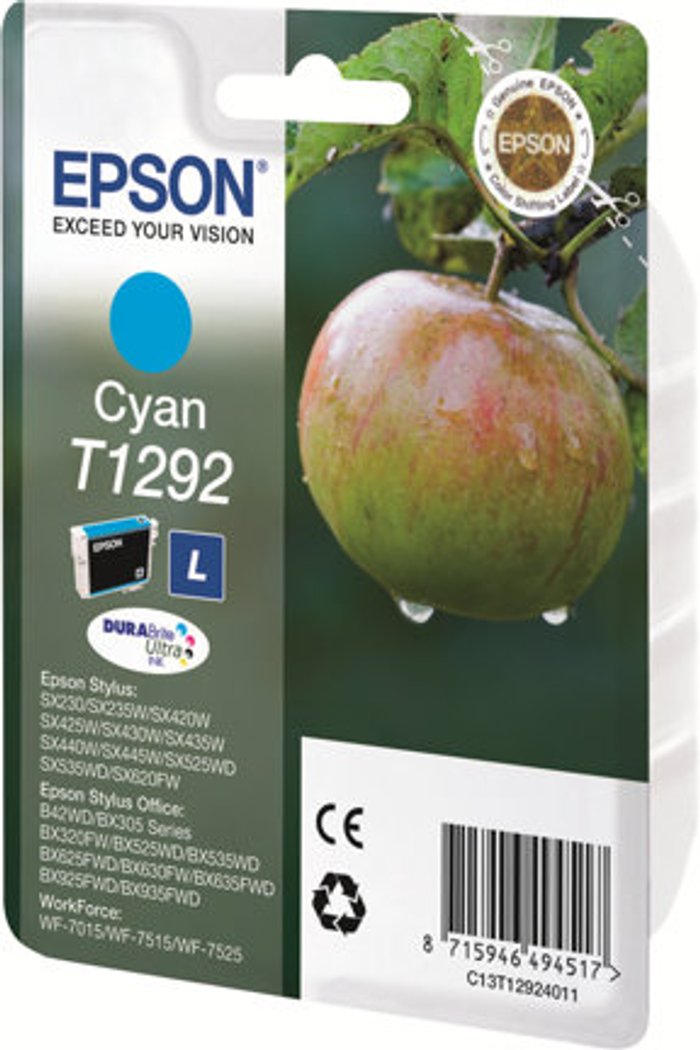 Currys Business | Epson Epson T1292 - cyan - original - ink cartridge Epson Epson T1292 - cyan - original - ink cartridge