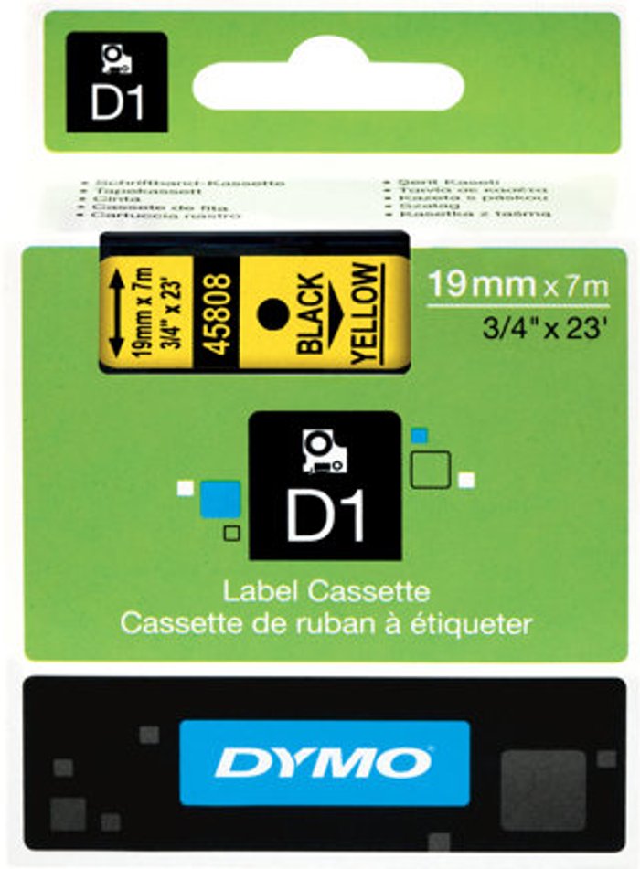 Currys Business | Dymo DYMO D1 - label tape - 1 cassette(s) - Roll (1.9cm x 7m) Dymo DYMO D1 - label tape - 1 cassette(s) - Roll (1.9cm x 7m)