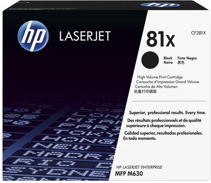Currys Business | HP HP 81X - High Yield - black - original - LaserJet - toner cartridge (CF281X) HP HP 81X - High Yield - black - original - LaserJet - toner cartridge (CF281X)