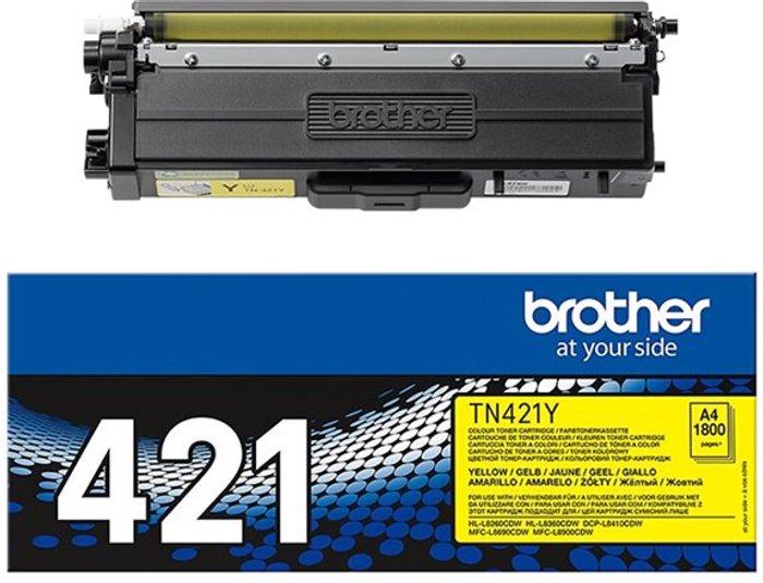 Currys Business | Brother Brother TN421Y - yellow - original - toner cartridge Brother Brother TN421Y - yellow - original - toner cartridge