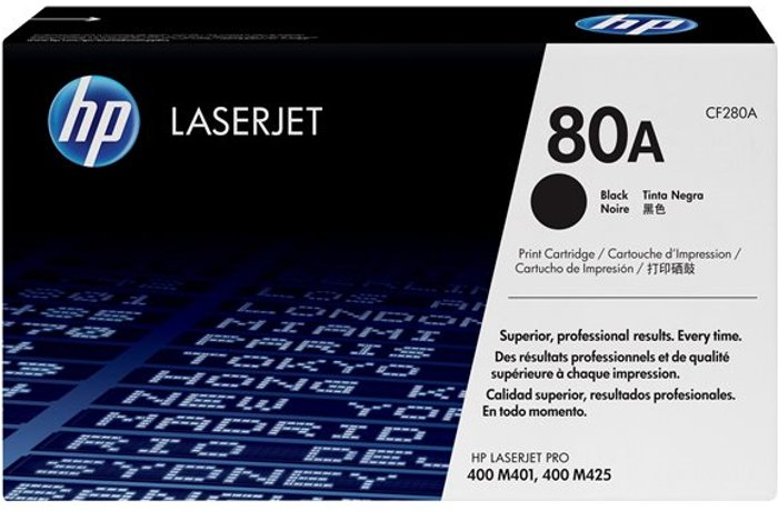 Currys Business | HP HP 80A - black - original - LaserJet - toner cartridge (CF280A) HP HP 80A - black - original - LaserJet - toner cartridge (CF280A)