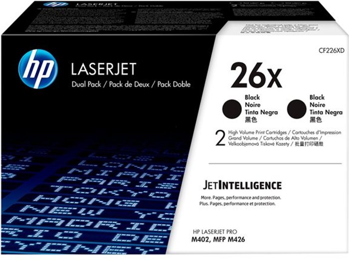 Currys Business | HP HP 26X 2-pack High Yield Black Original LaserJet Toner Cartridges HP HP 26X 2-pack High Yield Black Original LaserJet Toner Cartridges