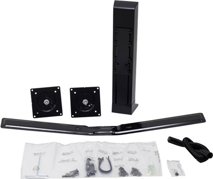 Currys Business | Ergotron Ergotron WorkFit Universal - twin monitor kit - black Ergotron Ergotron WorkFit Universal - twin monitor kit - black