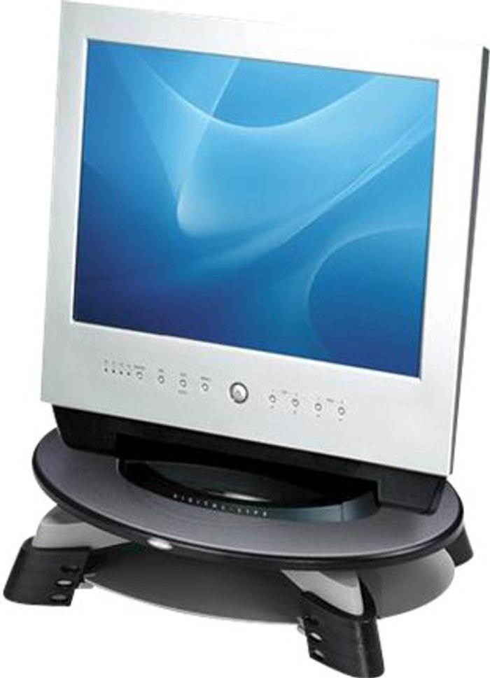 Currys Business | Fellowes Fellowes LCD Monitor Riser stand - for flat panel - grey, translucent graphite Fellowes Fellowes LCD Monitor Riser stand - for flat panel - grey, translucent graphite