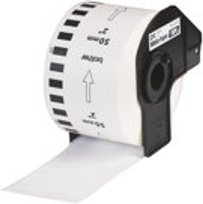 Currys Business | P-Touch Brother Continuous Paper Roll Black on White 50mm DK-22223 P-Touch Brother Continuous Paper Roll Black on White 50mm DK-22223