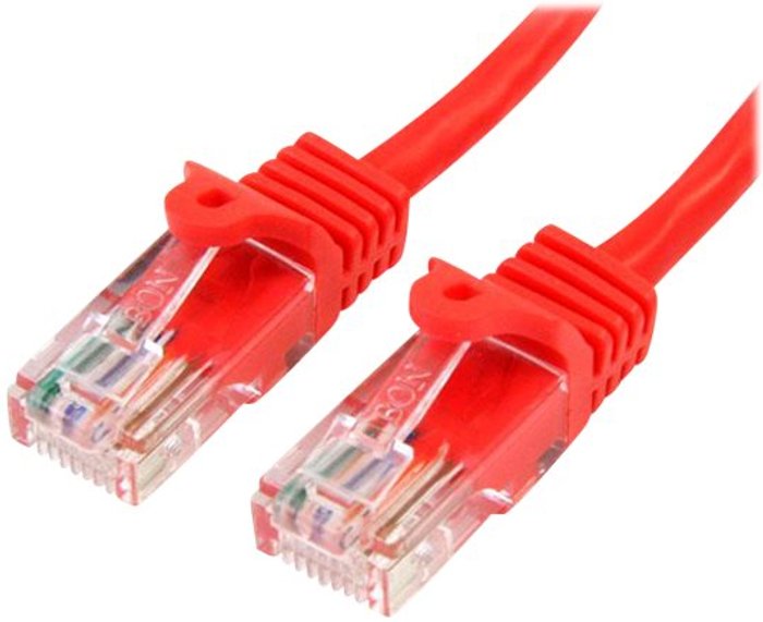 Currys Business | Startech StarTech.com 2m Red Cat5e / Cat 5 Snagless Patch Cable - patch cable - 2 m - red Startech StarTech.com 2m Red Cat5e / Cat 5 Snagless Patch Cable - patch cable - 2 m - red