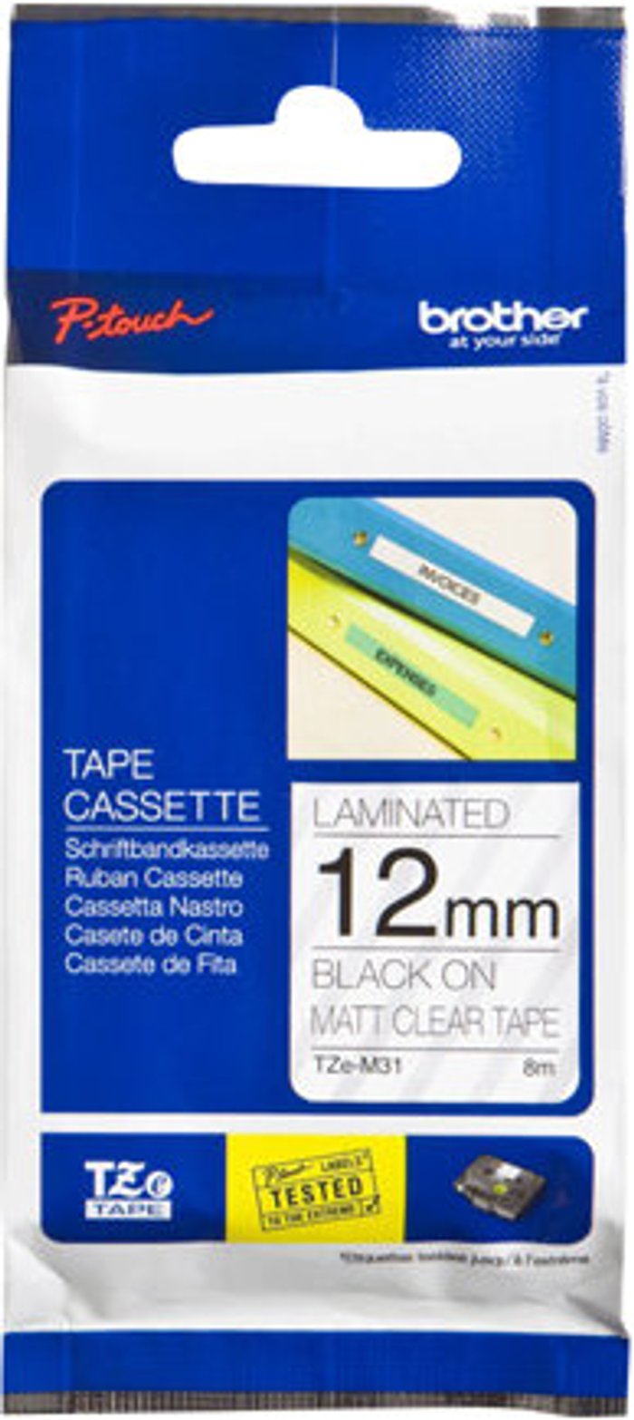Currys Business | Brother Brother TZe-M31 - laminated tape - Roll (1.2 cm x 8 m) Brother Brother TZe-M31 - laminated tape - Roll (1.2 cm x 8 m)
