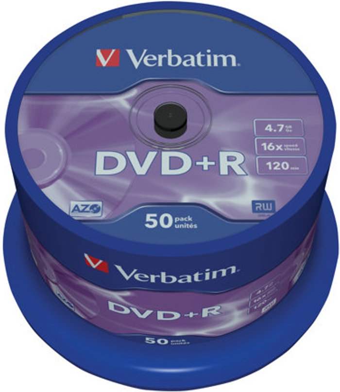 Currys Business | Verbatim Verbatim - DVD+R x 50 - 4.7 GB - storage media Verbatim Verbatim - DVD+R x 50 - 4.7 GB - storage media