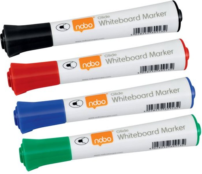Currys Business | ACCO-REXEL Nobo Glide - marker - assorted colours (pack of 4) ACCO-REXEL Nobo Glide - marker - assorted colours (pack of 4)