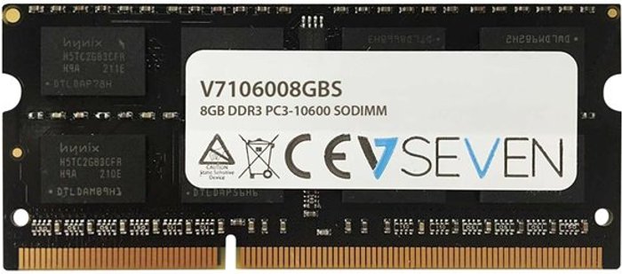 Currys Business | V7 V7 - DDR3 - module - 8 GB - SO-DIMM 204-pin - 1333 MHz / PC3-10600 - unbuffered V7 V7 - DDR3 - module - 8 GB - SO-DIMM 204-pin - 1333 MHz / PC3-10600 - unbuffered
