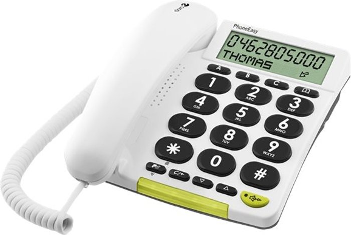 Currys Business | Doro DORO PhoneEasy 312cs - corded phone with caller ID Doro DORO PhoneEasy 312cs - corded phone with caller ID