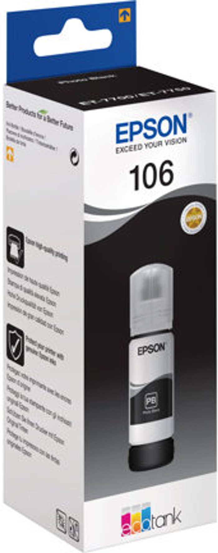 Currys Business | Epson Epson 106 Ink Bottle EcoTank Photo Black C13T00R140 Epson Epson 106 Ink Bottle EcoTank Photo Black C13T00R140