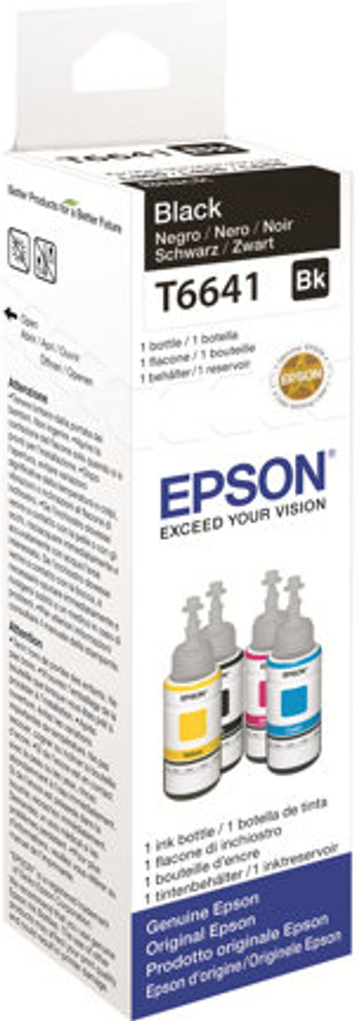Currys Business | Epson EPSON T6641 Black Ecotank Ink Bottle - 70 ml Epson EPSON T6641 Black Ecotank Ink Bottle - 70 ml