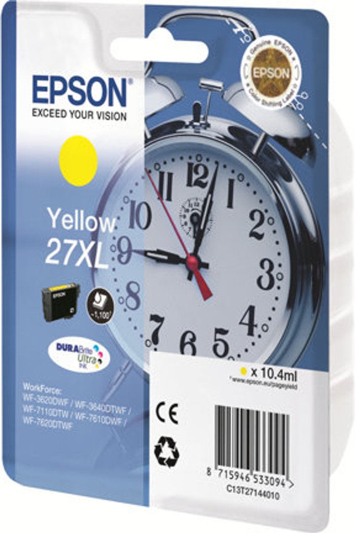 Currys Business | Epson Epson 27XL - XL - yellow - original - ink cartridge Epson Epson 27XL - XL - yellow - original - ink cartridge