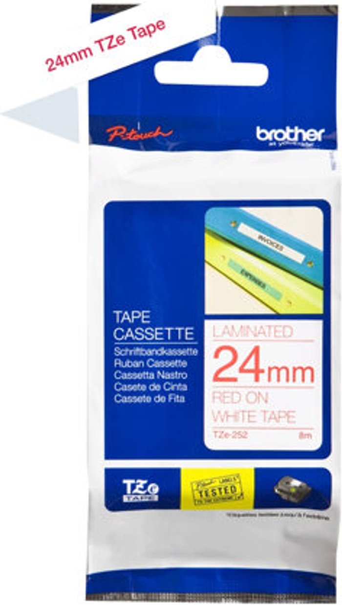 Currys Business | Brother Brother TZe252 - laminated tape - 1 roll(s) - Roll (2.4 cm x 8 m) Brother Brother TZe252 - laminated tape - 1 roll(s) - Roll (2.4 cm x 8 m)