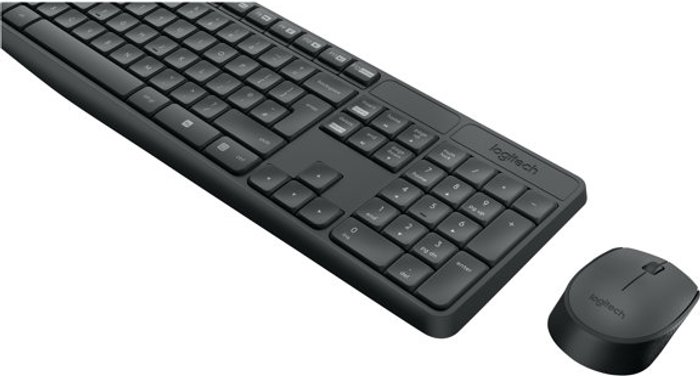 Currys Business | Logitech Logitech MK235 - keyboard and mouse set - US International Logitech Logitech MK235 - keyboard and mouse set - US International