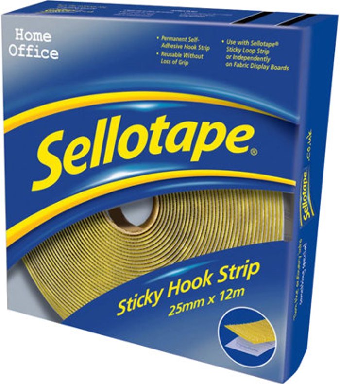 Currys Business | HENKEL ADHESIVES Sellotape Home Office Sticky Hook & Loops - self-adhesive hook-and-loop fastener - 2.5 cm x 12 m HENKEL ADHESIVES Sellotape Home Office Sticky Hook & Loops - self-adhesive hook-and-loop fastener - 2.5 cm x 12 m
