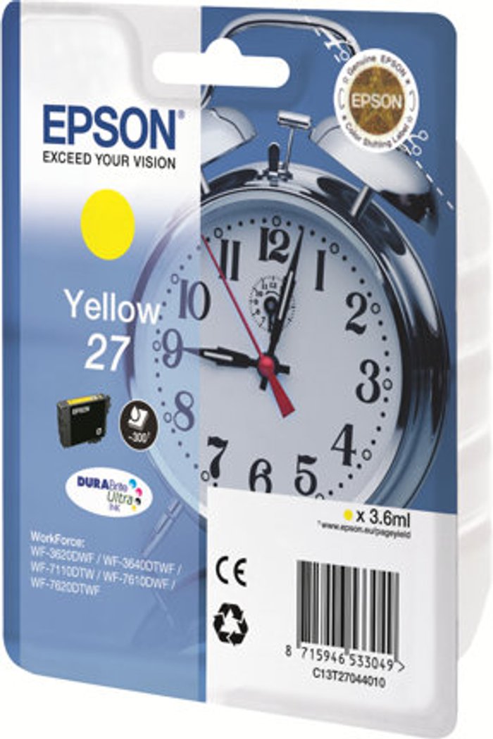Currys Business | Epson Epson 27 - yellow - original - ink cartridge Epson Epson 27 - yellow - original - ink cartridge