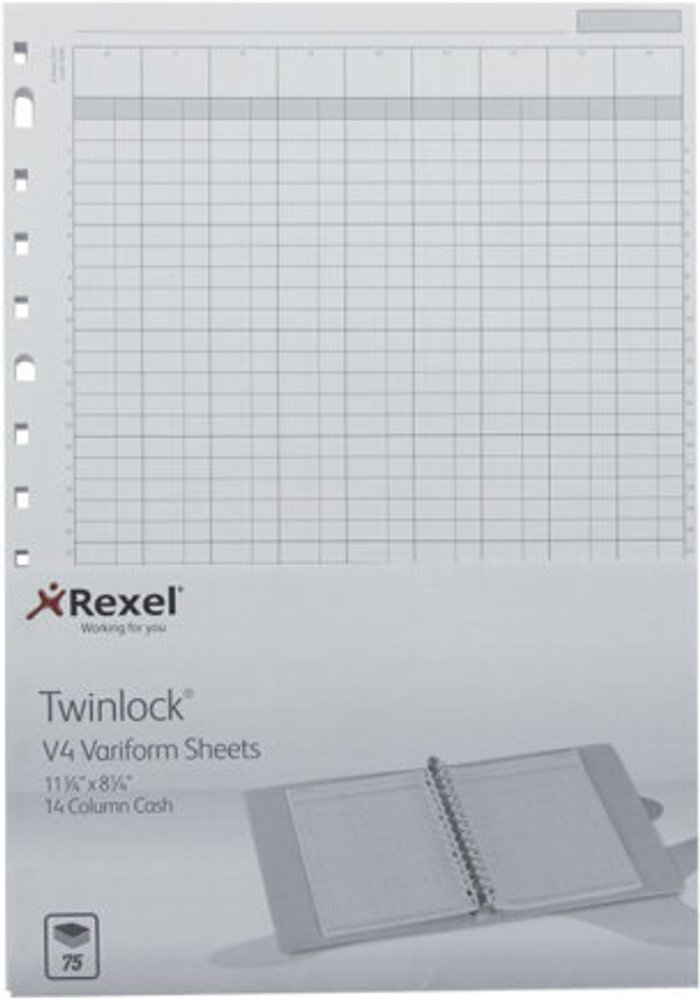 Currys Business | ACCO-REXEL Twinlock Variform V4 - loose-leaf accounting system refill - 75 sheets ACCO-REXEL Twinlock Variform V4 - loose-leaf accounting system refill - 75 sheets