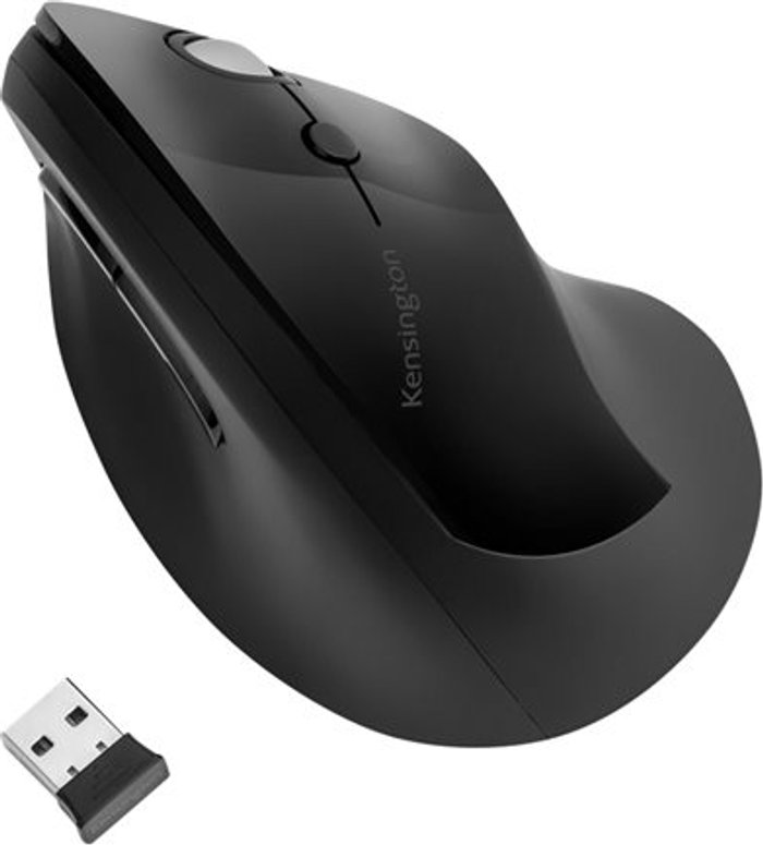 Currys Business | Kensington KENSINGTON Pro Fit Ergo Vertical Wireless Optical Mouse, Black Kensington KENSINGTON Pro Fit Ergo Vertical Wireless Optical Mouse, Black