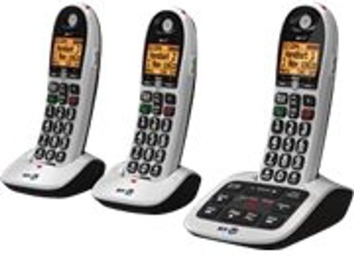 Currys Business | BT BT 4600 Cordless Phone with Answering Machine - Triple Handsets BT BT 4600 Cordless Phone with Answering Machine - Triple Handsets