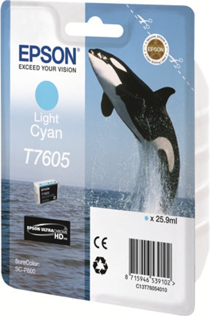 Currys Business | Epson Epson T7605 - light cyan - original - ink cartridge Epson Epson T7605 - light cyan - original - ink cartridge