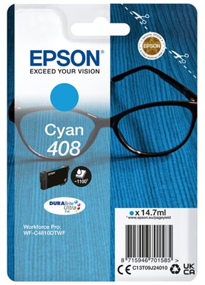 Currys Business | Epson Epson 408 - high capacity - cyan - original - ink cartridge Epson Epson 408 - high capacity - cyan - original - ink cartridge
