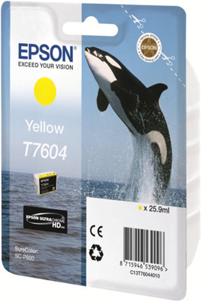 Currys Business | Epson Epson T7604 Yellow Ink Cartridge C13T76044010 / T7604 Epson Epson T7604 Yellow Ink Cartridge C13T76044010 / T7604