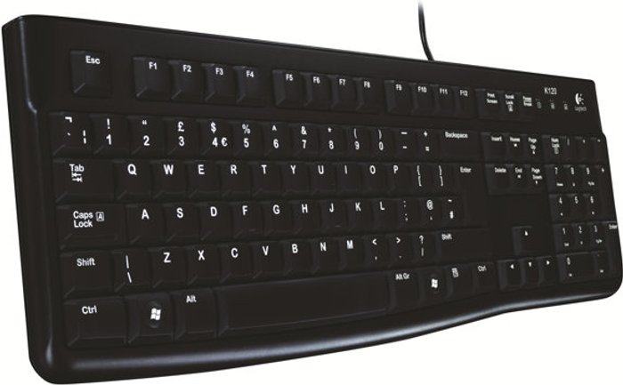 Currys Business | Logitech Logitech K120 - keyboard - Spanish Logitech Logitech K120 - keyboard - Spanish