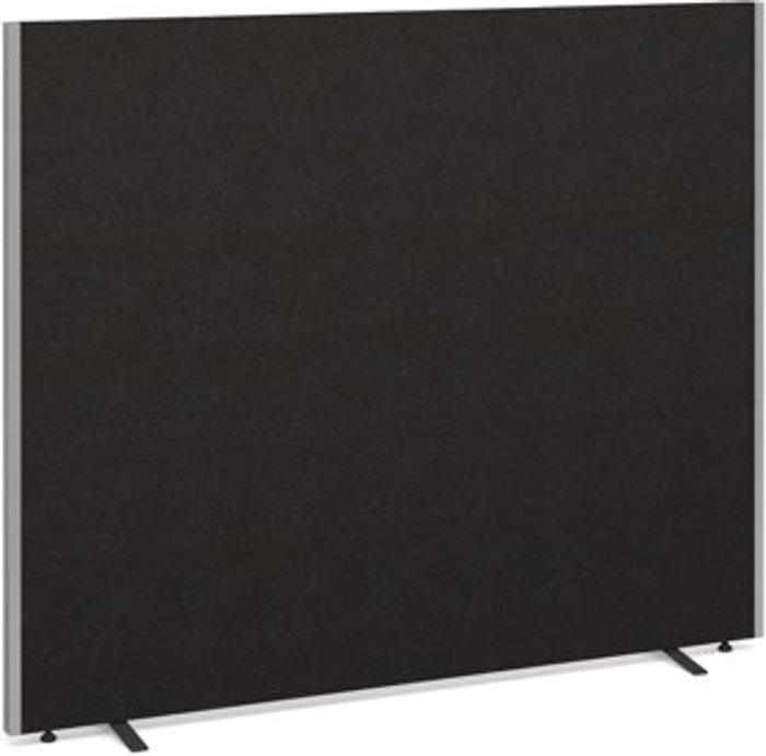Office Monster | Dams Floor standing fabric screen 1500mm high x 1800mm wide - charcoal Dams Floor standing fabric screen 1500mm high x 1800mm wide - charcoal