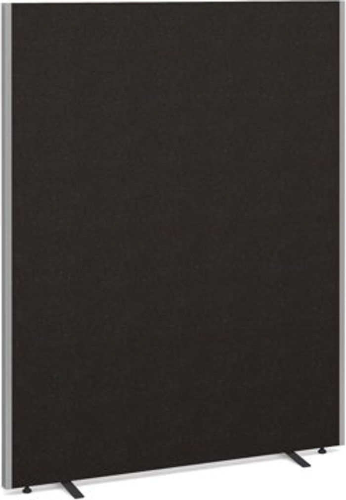 Office Monster | Dams Floor standing fabric screen 1800mm high x 1400mm wide - charcoal Dams Floor standing fabric screen 1800mm high x 1400mm wide - charcoal