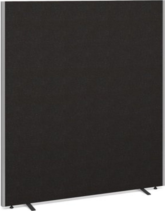 Office Monster | Dams Floor standing fabric screen 1800mm high x 1600mm wide - charcoal Dams Floor standing fabric screen 1800mm high x 1600mm wide - charcoal