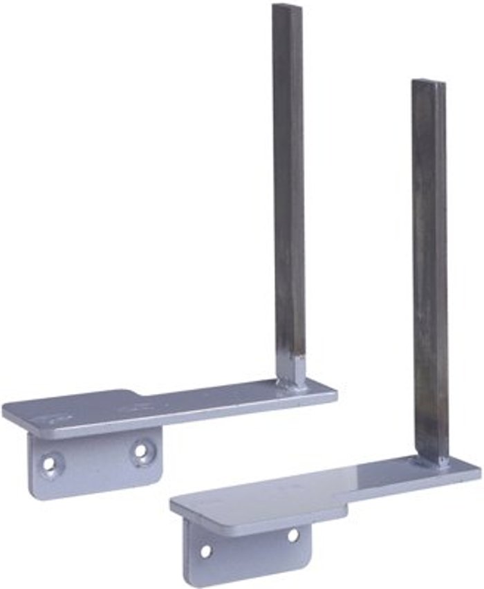 Office Monster | Dams Aluminium framed screen brackets (pair) to fit on desk return - silver Dams Aluminium framed screen brackets (pair) to fit on desk return - silver