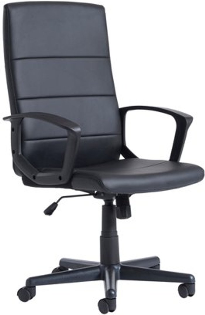 Office Monster | Ascona Ascona high back managers chair - black faux leather Ascona Ascona high back managers chair - black faux leather